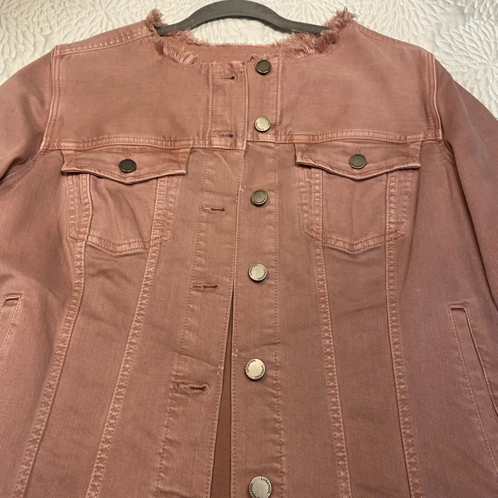 Liverpool Dusty Pink Denim Jacket - Picture 4 of 6